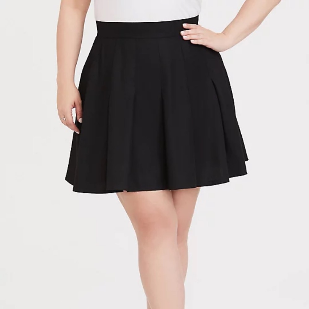 TORRID Mini Twill Pleated Skater Skirt